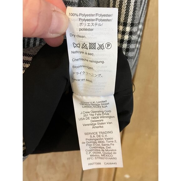 Madewell Womens Caldwell Plaid Double-Breasted Blazer Jacket Small Black FA EXC - Picture 9 of 12